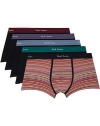 Paul Smith - Five-Pack 'Signature Stripe' Mixed Organic-Cotton Boxer Briefs - Lyst