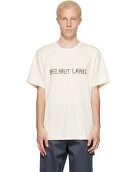 Helmut Lang - Off- Plaid Logo T-Shirt - Lyst