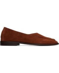 Hereu - Tan Juliol W Calf Suede Loafers - Lyst