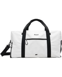 BOSS - Reflective-Zips Duffle Bag - Lyst