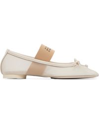 MM6 by Maison Margiela - Off- Anatomic Numeric Ballerina Flats - Lyst