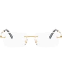 Cartier - 'Santos De Rectangular Titanium Glasses - Lyst