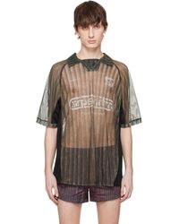 Serapis - Polo De Soccer Kaki Et Bourgogne À Rayures Aub - Lyst