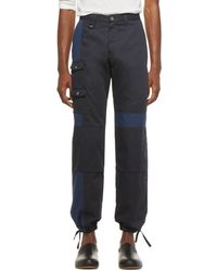Jacquemus Navy Le Pantalon Gadjo Workwear Trousers - Blue