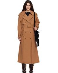 Isabel Marant - Tan Violette Cotton Trench Coat - Lyst
