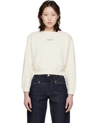 Maison Kitsuné - Off- Paris' Cropped Sweatshirt - Lyst