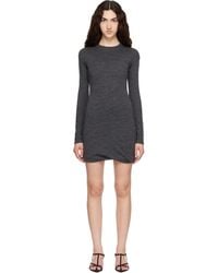 Jil Sander - Long Sleeves Crew Neck Double Layer Minidress - Lyst