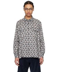 Engineered Garments - Enginee Garments グレー プリントシャツ - Lyst