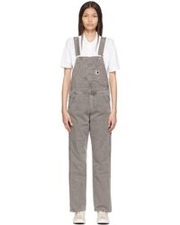 Carhartt WIP Cotton Overalls in Black Womens Clothing Jumpsuits and rompers Full-length jumpsuits and rompers 