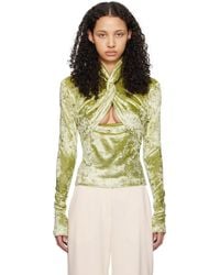 Nanushka - Green Iride Long Sleeve T-shirt - Lyst