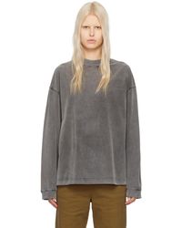 Acne Studios - Gray Faded Long Sleeve T-shirt - Lyst