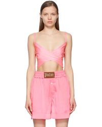Palm Angels - Pink Polyester Top - Lyst