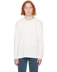 Rag & Bone - White Classic Flame Long Sleeve T-shirt - Lyst