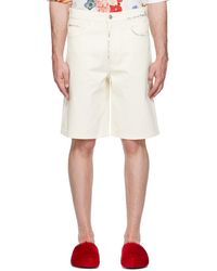 Marni - Embroidered Denim Shorts - Lyst
