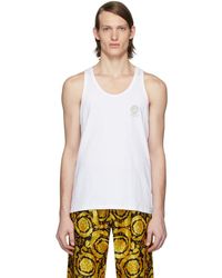 Versace White Logo Tank Top
