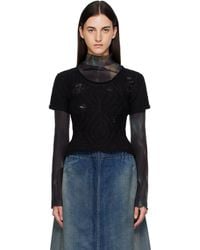 ANDERSSON BELL - Cap Sleeve Sweater Layered T-Shirt - Lyst