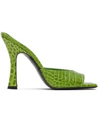 The Attico - Green Anais Heeled Sandals - Lyst