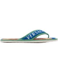 Versace - Medusa Jacquard Flip-Flops - Lyst