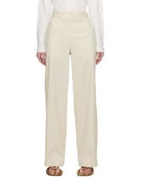 Serapis - Off- Lace-up Trousers - Lyst