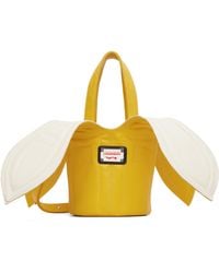 Charles Jeffrey - Sac Seau En Forme De Banane Jaune Et Blanc Cassé - Lyst