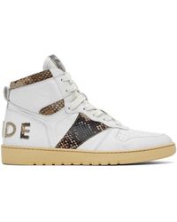 Rhude - Baskets montantes rhecess blanches - Lyst