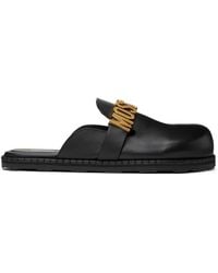 Moschino - Leather Mule Loafers - Lyst