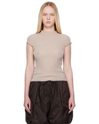 Amomento - Haut Gris En Tricot Façonné À Mancherons - Lyst