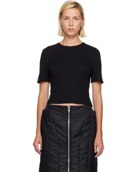 Simone Rocha - Cropped Pointelle T-Shirt - Lyst