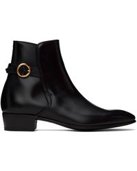 Lardini - Black Leather Ankle Boots - Lyst
