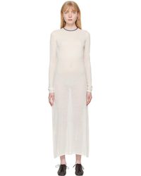 AURALEE - Off- Crewneck Midi Dress - Lyst