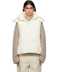 Moncler - Off- Luzule Faux-Fur Down Vest - Lyst