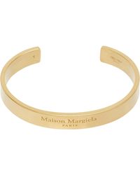 Maison Margiela - ゴールド ロゴ カフブレスレット - Lyst