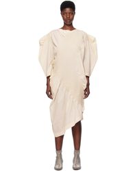 Issey Miyake - Off-white Contract Midi Dress - Lyst