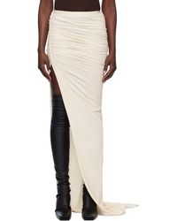 Rick Owens - オフホワイト Hollywood Edfu マキシスカート - Lyst