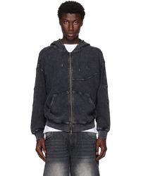 Dime - グレー Premium Waffle ジップフーディ - Lyst