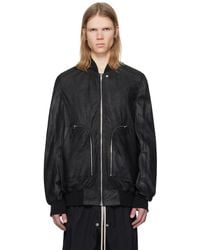 メンズ Rick Owens フライト レザージャケット ブラック | Lyst