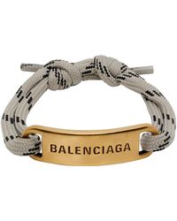 Balenciaga - Bracelet à plaque logo - Lyst