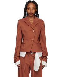OTTOLINGER - Orange Fitted Reversible Blazer - Lyst