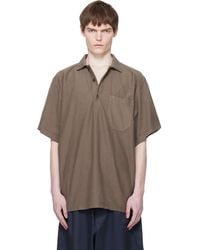 Hed Mayner - Taupe Garment-Dyed Polo - Lyst