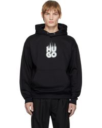 HUGO - ブラック Flame Logo フーディ - Lyst