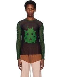 Andrej Gronau - Ssense限定 ブラック＆グリーン 長袖Tシャツ - Lyst