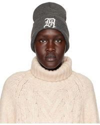 R13 Gray Oversized Beanie - Natural