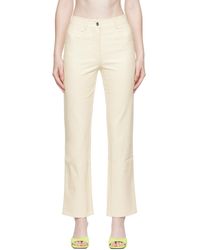 Miaou - Off-white Junior Faux-leather Pants - Lyst