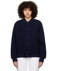 A.P.C. - . Navy Mick Bomber Jacket - Lyst