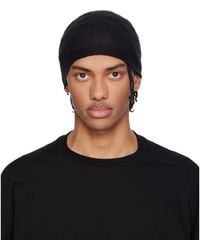 メンズ Rick Owens Porterville コットンニット ヘアバンド ブラック