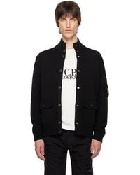 C.P. Company - Compact Cotton Full Button Lens Knit Cardigan - Lyst