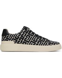 Balmain - B-court Monogram-pattern Sneakers - Lyst