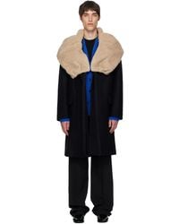 メンズ Dries Van Noten クロップド ダッフルコート ブラック | Lyst