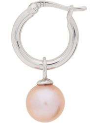 Hatton Labs - Ssense Exclusive Silver & Pink Pearl Single Earring - Lyst