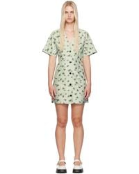 Ganni - Floral Minidress - Lyst